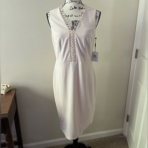 NWT Calvin Klein Cream MidLength Dress size 8